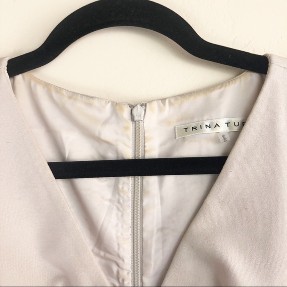 Trina Turk Icon Surplice Sheath Dress in Limestone - Picture 4 of 7